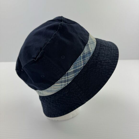 Polo Ralph Lauren Bucket Hat S/M Navy Cotton Plaid Band Fishing Sun Hat Unisex main image 6